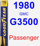 Passenger Wiper Blade for 1980 GMC G3500 - Premium