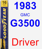 Driver Wiper Blade for 1983 GMC G3500 - Premium