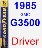 Driver Wiper Blade for 1985 GMC G3500 - Premium