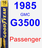 Passenger Wiper Blade for 1985 GMC G3500 - Premium