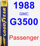Passenger Wiper Blade for 1988 GMC G3500 - Premium