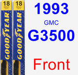 Front Wiper Blade Pack for 1993 GMC G3500 - Premium