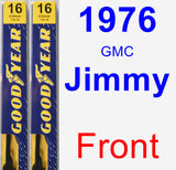 Front Wiper Blade Pack for 1976 GMC Jimmy - Premium