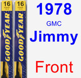 Front Wiper Blade Pack for 1978 GMC Jimmy - Premium