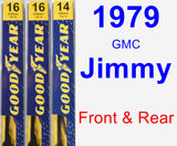 Front & Rear Wiper Blade Pack for 1979 GMC Jimmy - Premium