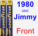 Front Wiper Blade Pack for 1980 GMC Jimmy - Premium