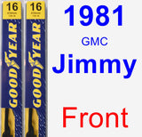 Front Wiper Blade Pack for 1981 GMC Jimmy - Premium