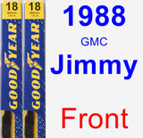 Front Wiper Blade Pack for 1988 GMC Jimmy - Premium