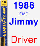 Driver Wiper Blade for 1988 GMC Jimmy - Premium