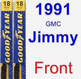 Front Wiper Blade Pack for 1991 GMC Jimmy - Premium