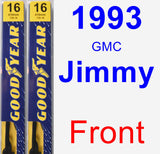 Front Wiper Blade Pack for 1993 GMC Jimmy - Premium