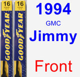 Front Wiper Blade Pack for 1994 GMC Jimmy - Premium