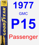 Passenger Wiper Blade for 1977 GMC P15 - Premium