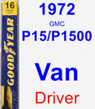 Driver Wiper Blade for 1972 GMC P15/P1500 Van - Premium