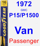 Passenger Wiper Blade for 1972 GMC P15/P1500 Van - Premium