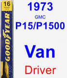 Driver Wiper Blade for 1973 GMC P15/P1500 Van - Premium