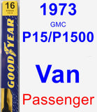 Passenger Wiper Blade for 1973 GMC P15/P1500 Van - Premium