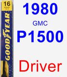 Driver Wiper Blade for 1980 GMC P1500 - Premium