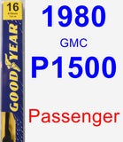 Passenger Wiper Blade for 1980 GMC P1500 - Premium