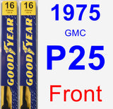 Front Wiper Blade Pack for 1975 GMC P25 - Premium