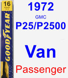 Passenger Wiper Blade for 1972 GMC P25/P2500 Van - Premium