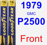 Front Wiper Blade Pack for 1979 GMC P2500 - Premium