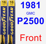 Front Wiper Blade Pack for 1981 GMC P2500 - Premium