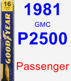 Passenger Wiper Blade for 1981 GMC P2500 - Premium