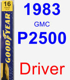 Driver Wiper Blade for 1983 GMC P2500 - Premium