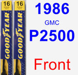 Front Wiper Blade Pack for 1986 GMC P2500 - Premium