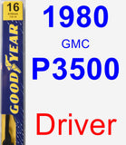 Driver Wiper Blade for 1980 GMC P3500 - Premium