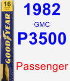 Passenger Wiper Blade for 1982 GMC P3500 - Premium