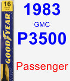 Passenger Wiper Blade for 1983 GMC P3500 - Premium