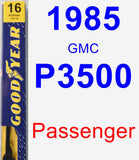 Passenger Wiper Blade for 1985 GMC P3500 - Premium