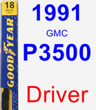 Driver Wiper Blade for 1991 GMC P3500 - Premium