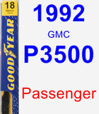 Passenger Wiper Blade for 1992 GMC P3500 - Premium