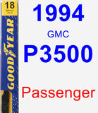 Passenger Wiper Blade for 1994 GMC P3500 - Premium