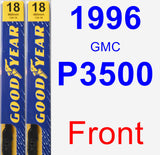 Front Wiper Blade Pack for 1996 GMC P3500 - Premium