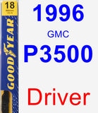 Driver Wiper Blade for 1996 GMC P3500 - Premium