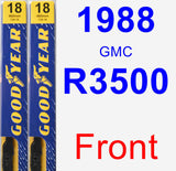 Front Wiper Blade Pack for 1988 GMC R3500 - Premium