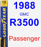 Passenger Wiper Blade for 1988 GMC R3500 - Premium