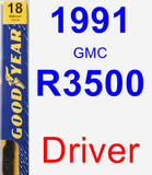 Driver Wiper Blade for 1991 GMC R3500 - Premium