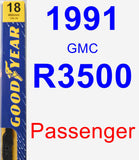 Passenger Wiper Blade for 1991 GMC R3500 - Premium
