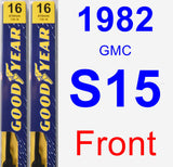 Front Wiper Blade Pack for 1982 GMC S15 - Premium