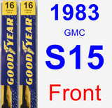 Front Wiper Blade Pack for 1983 GMC S15 - Premium