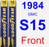Front Wiper Blade Pack for 1984 GMC S15 - Premium