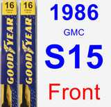 Front Wiper Blade Pack for 1986 GMC S15 - Premium