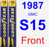 Front Wiper Blade Pack for 1987 GMC S15 - Premium