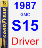Driver Wiper Blade for 1987 GMC S15 - Premium