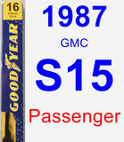 Passenger Wiper Blade for 1987 GMC S15 - Premium